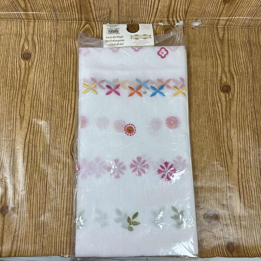 Wimpole Street Creations Sheer Shower Curtain 70x72” New Oldstock
